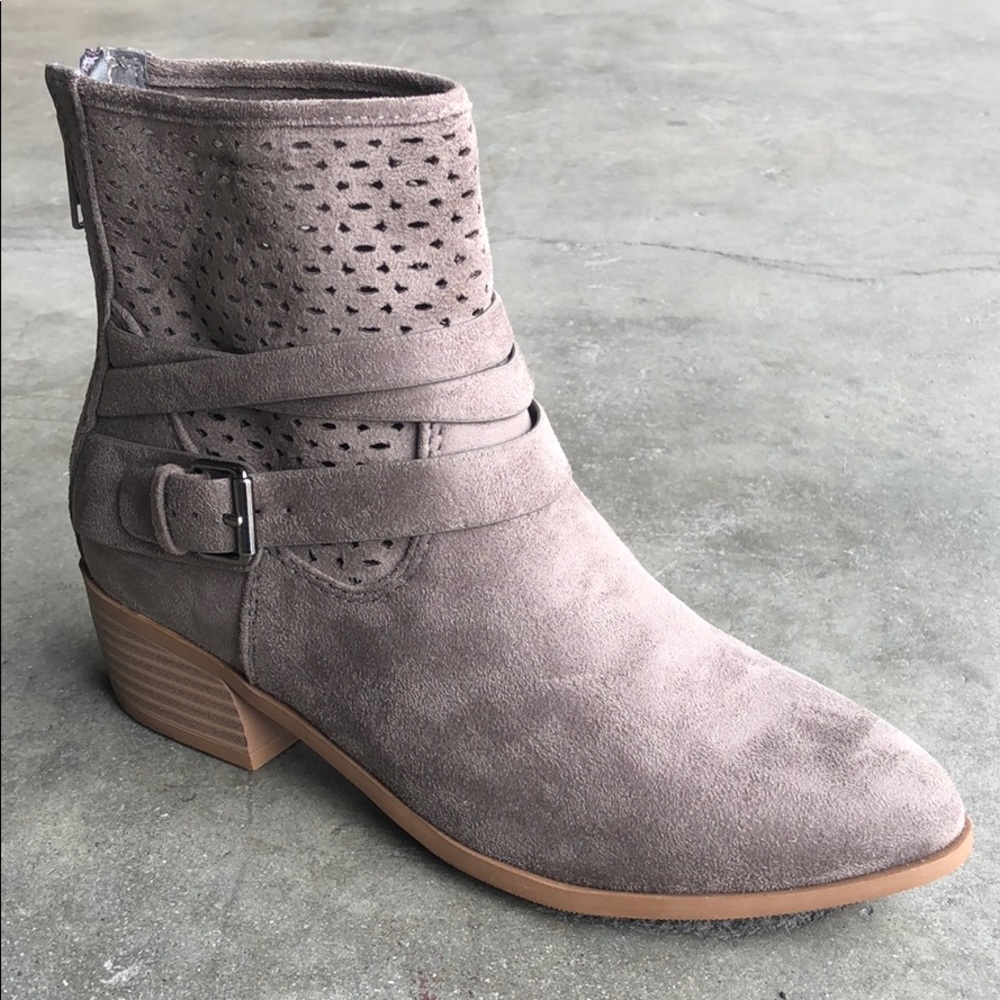 CityClassified Women Buckle Ankle Boots Charcoal